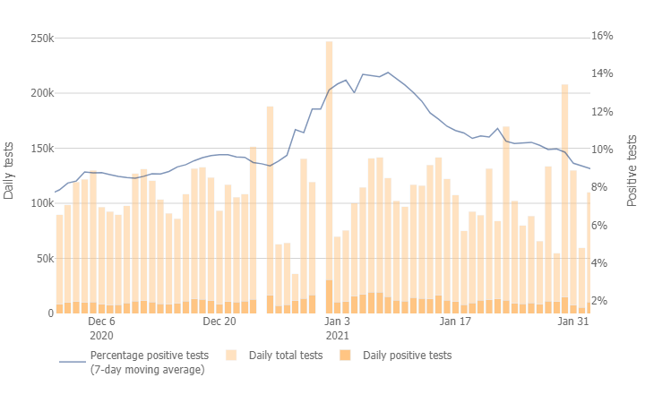 Florida Coronavirus Positive Tests