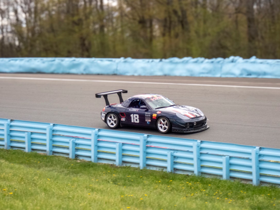 Panda Dragon on the race track at Watkins Glen International