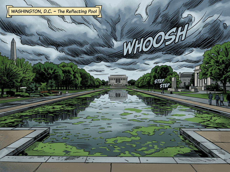 This is your Washington, DC Reflecting Pool on Trump&nbsp;Derangement