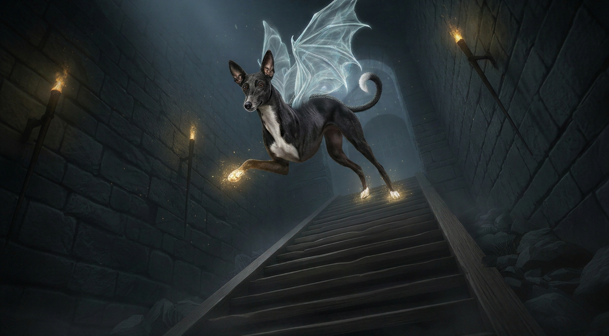 Rosie Flies Down the Stairs