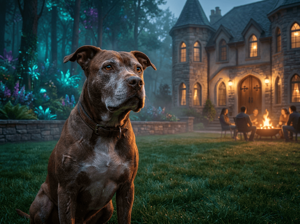 The Old Pitbull in the Yard