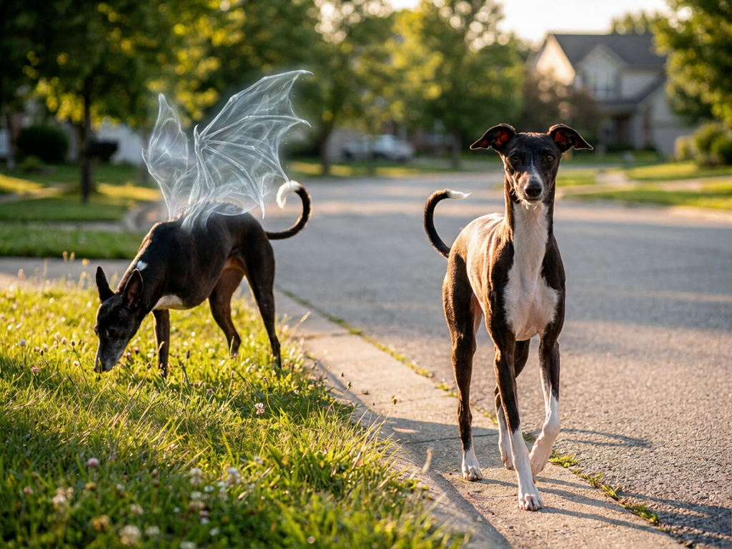 Rosie and Carlitos on patrol.